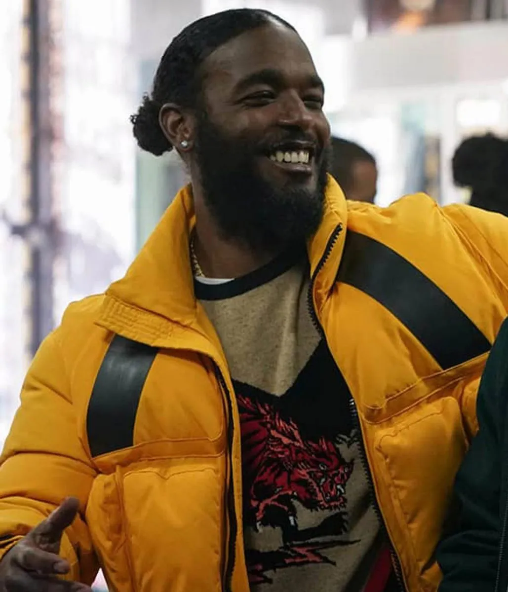 Yellow Puffer Jacket worn by Luke James in The Chi Season 05