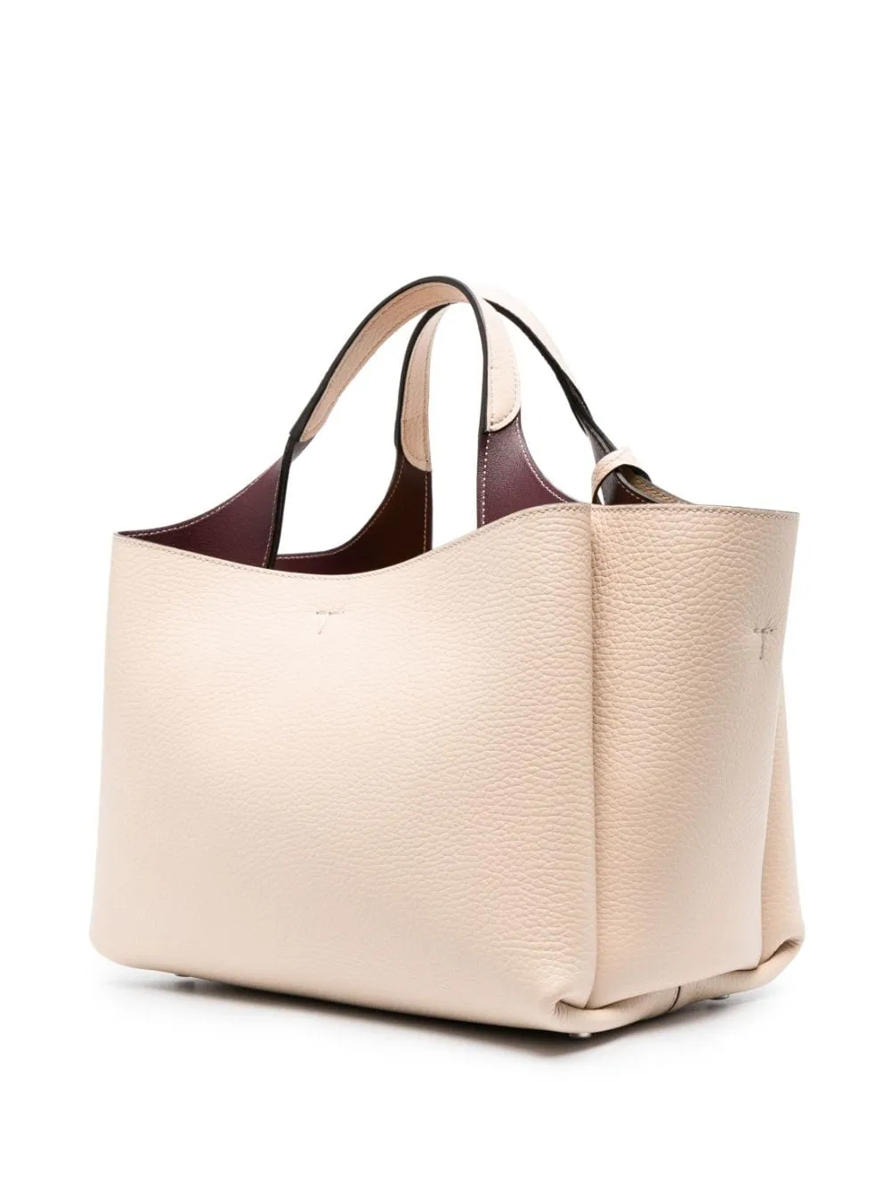 TOD'S SS24 Collection Nude Leather Tote Bag for Women