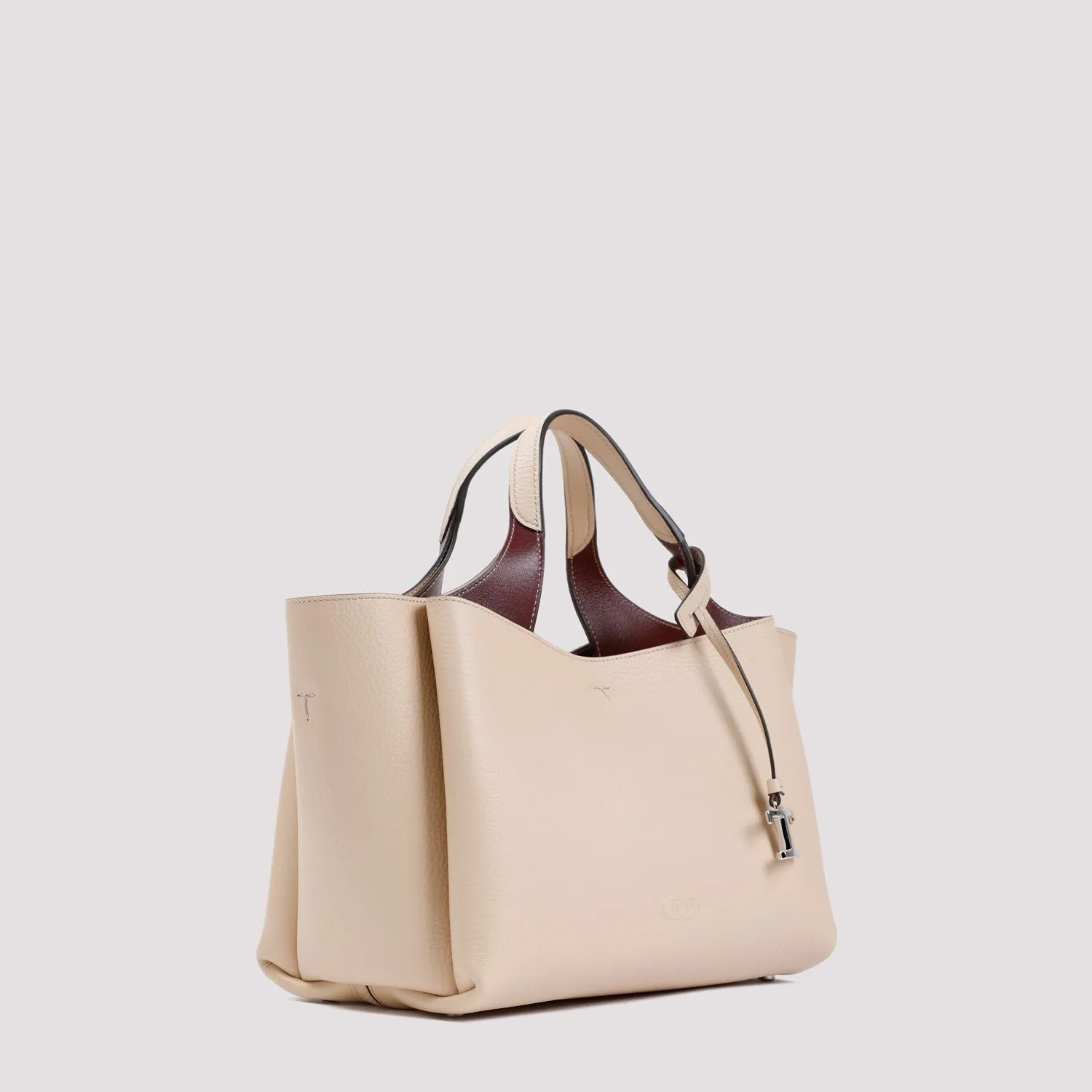 TOD'S SS24 Collection Nude Leather Tote Bag for Women