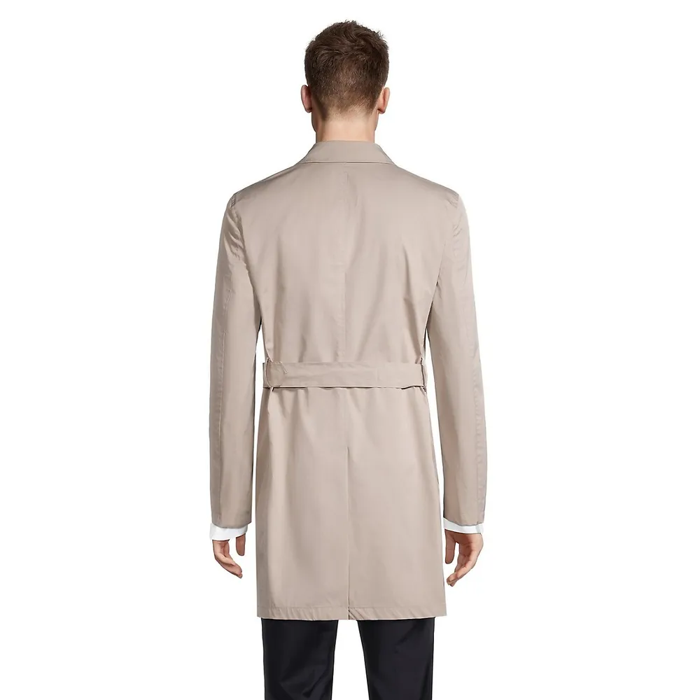 Double-Breasted Belted Trench Coat by Tommy Hilfiger