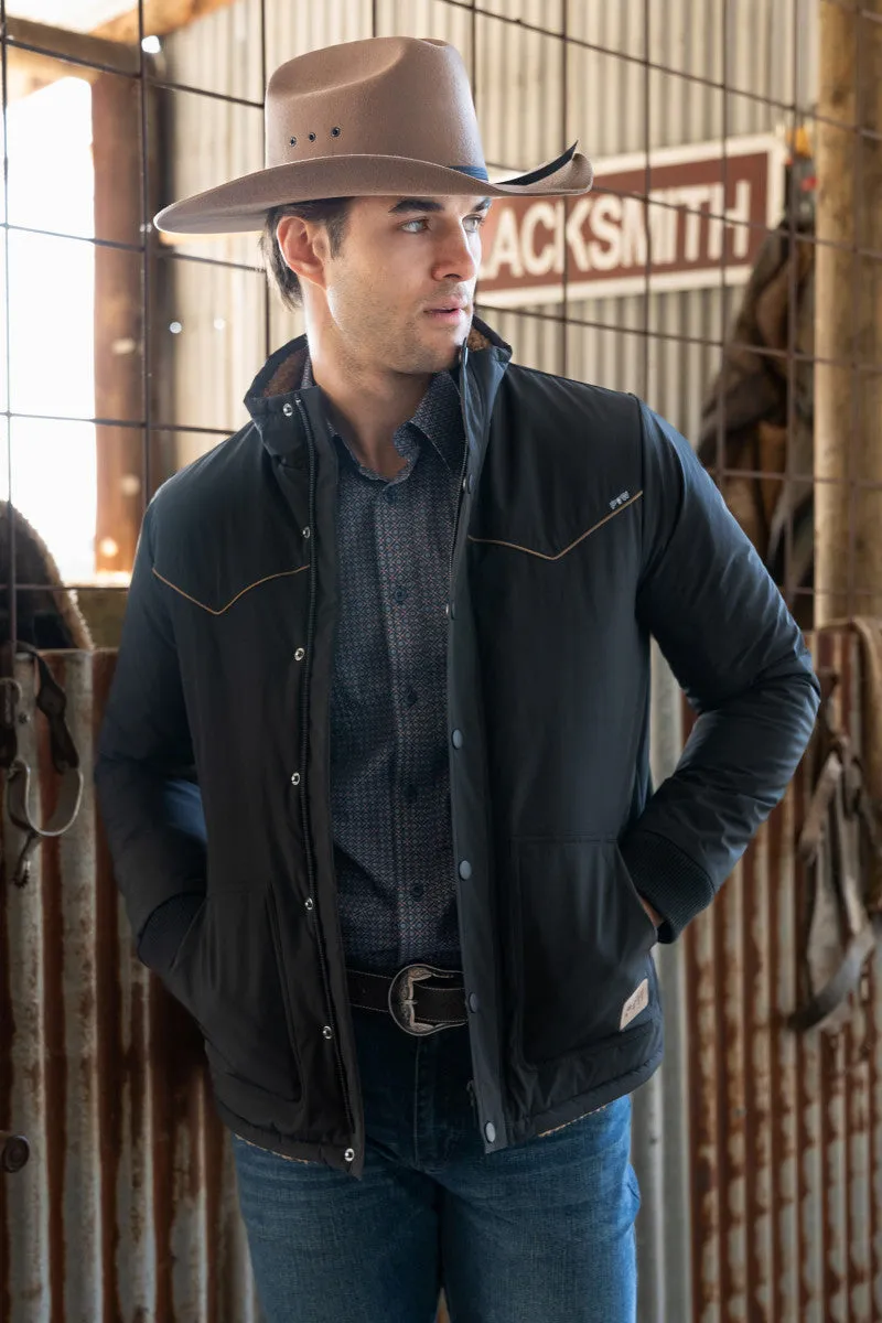 Black Tommy Jacket for Men by Pure Western