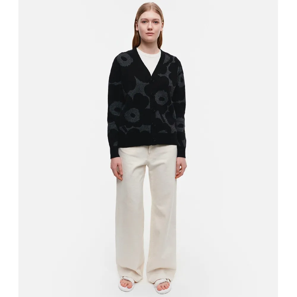 marimekko Flower Patterns Unisex Wool Nylon Long Sleeves