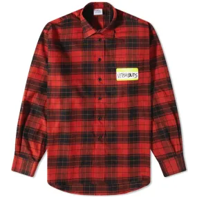 VETEMENTS Red Check My Name is Vetements Overshirt