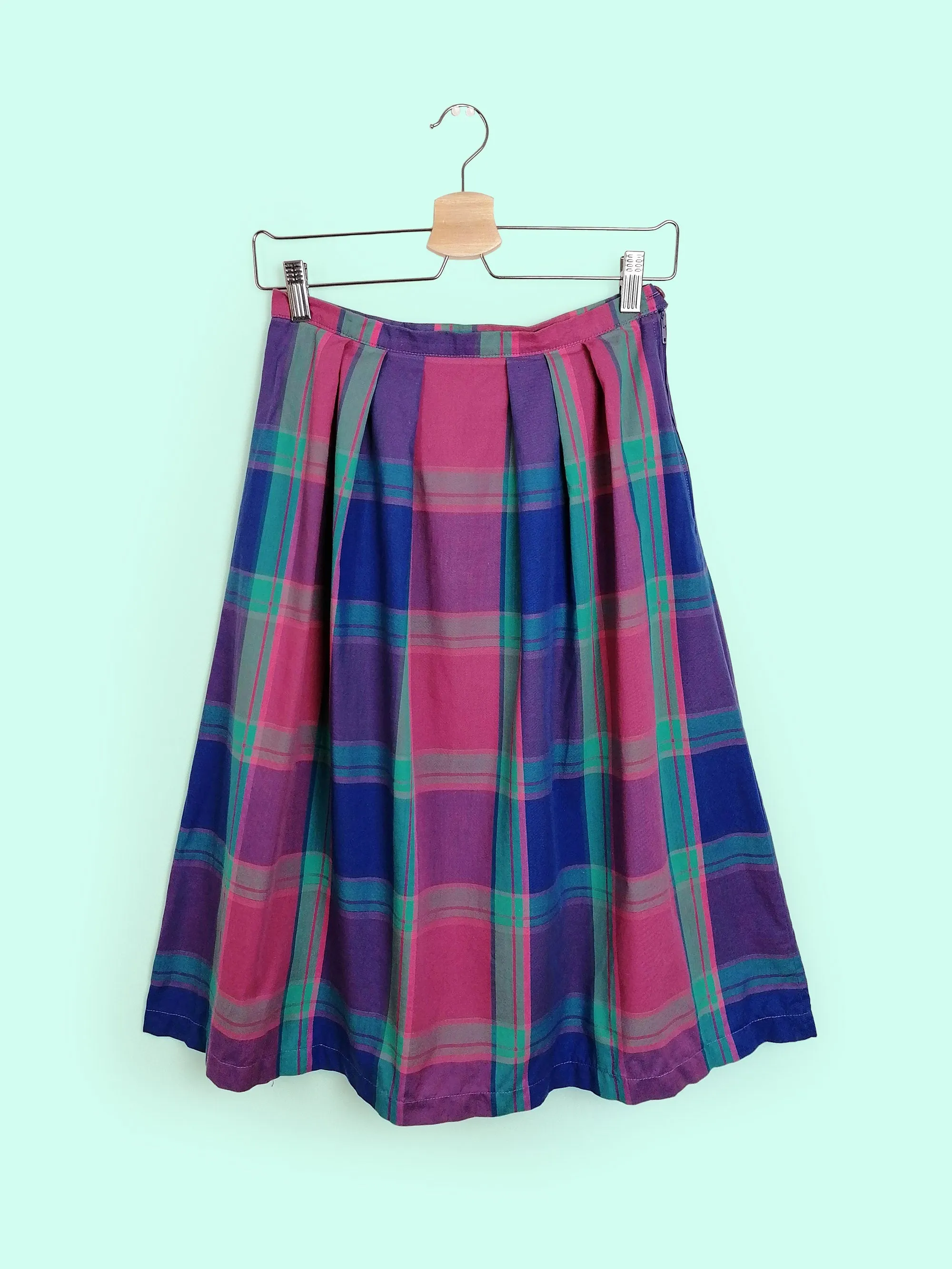 Vintage Plaid Skirt Small Medium