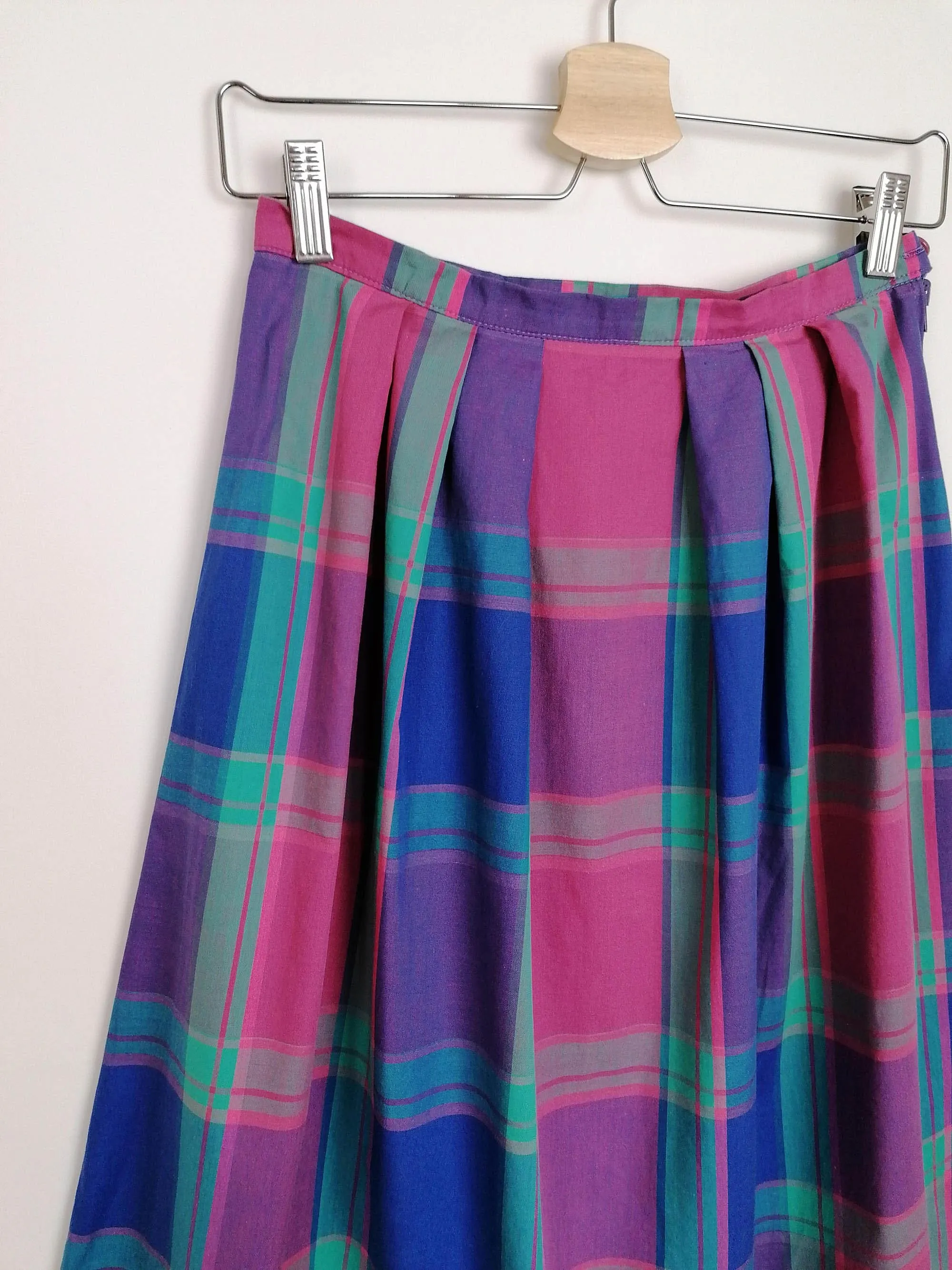 Vintage Plaid Skirt Small Medium