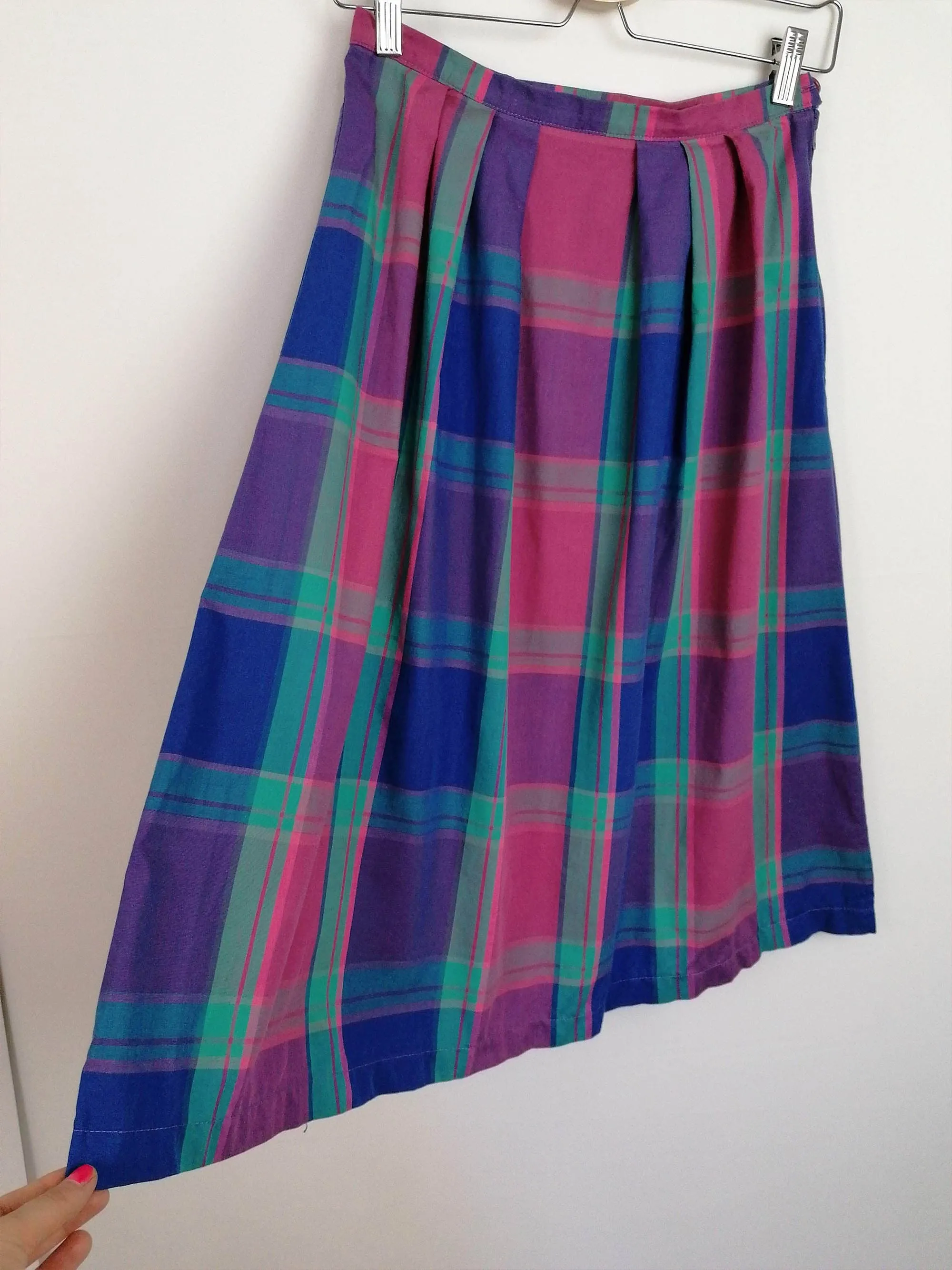 Vintage Plaid Skirt Small Medium