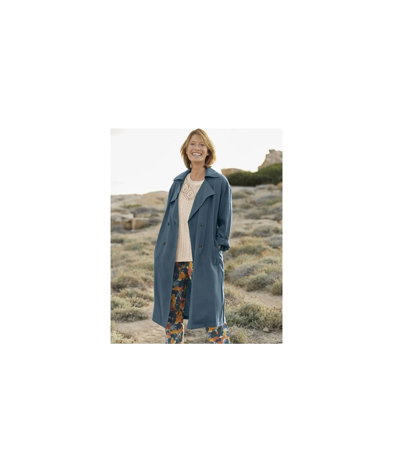 Viscose Long Jacket with Belt