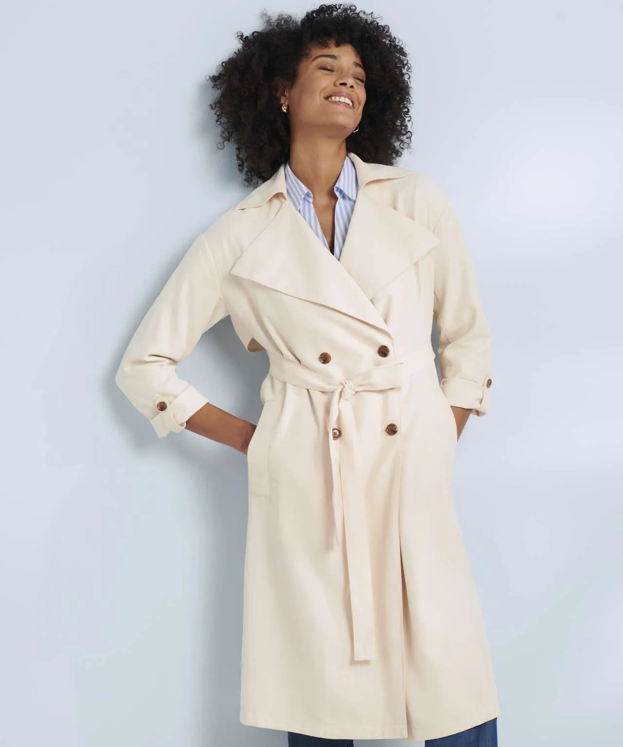 Viscose Long Jacket with Belt