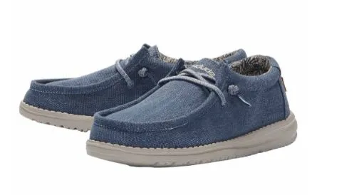 Youth Wally Blue Shoe by Hey Dude