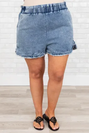 Washed Denim Farmer's Market Shorts