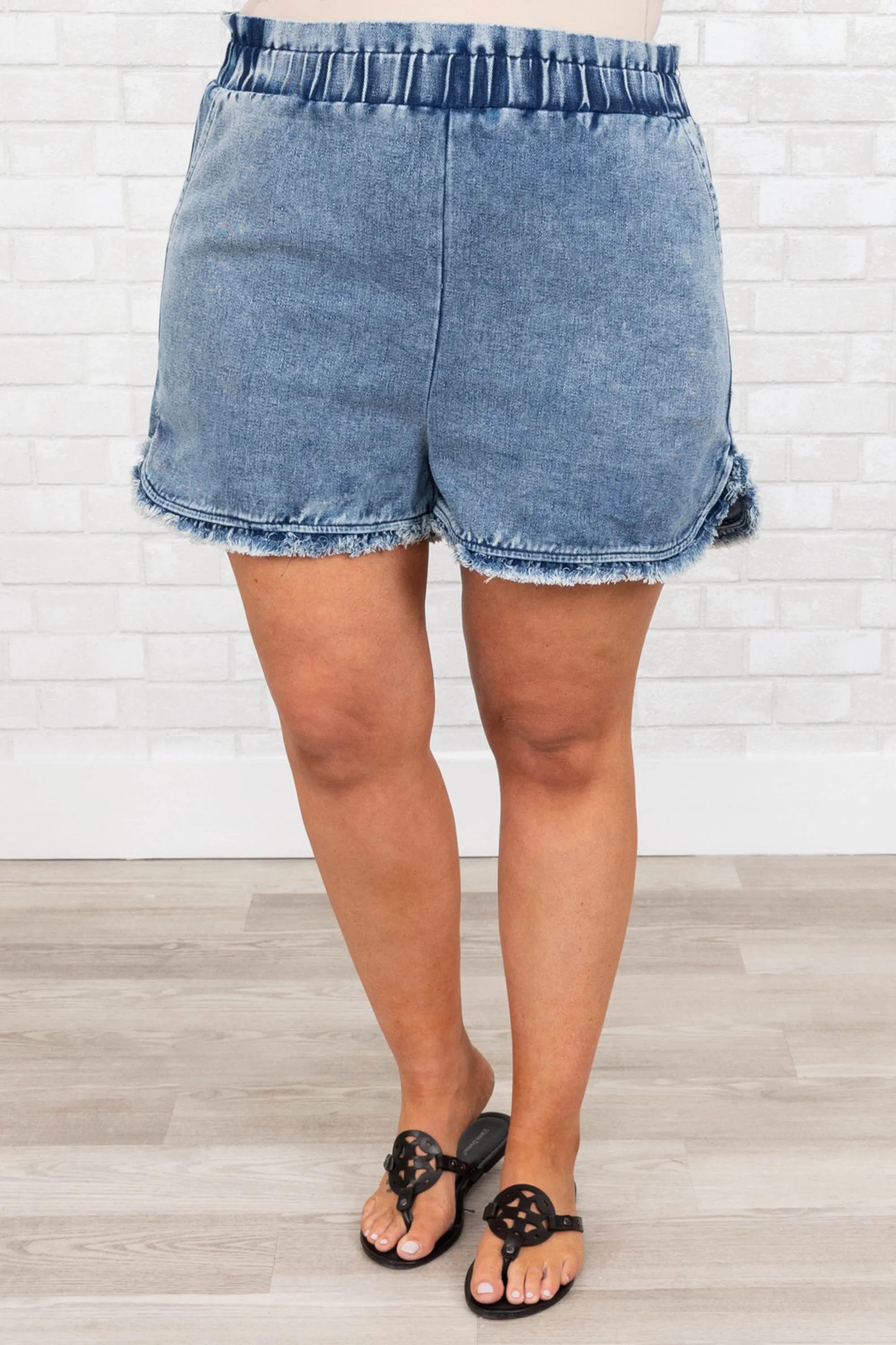 Washed Denim Farmer's Market Shorts