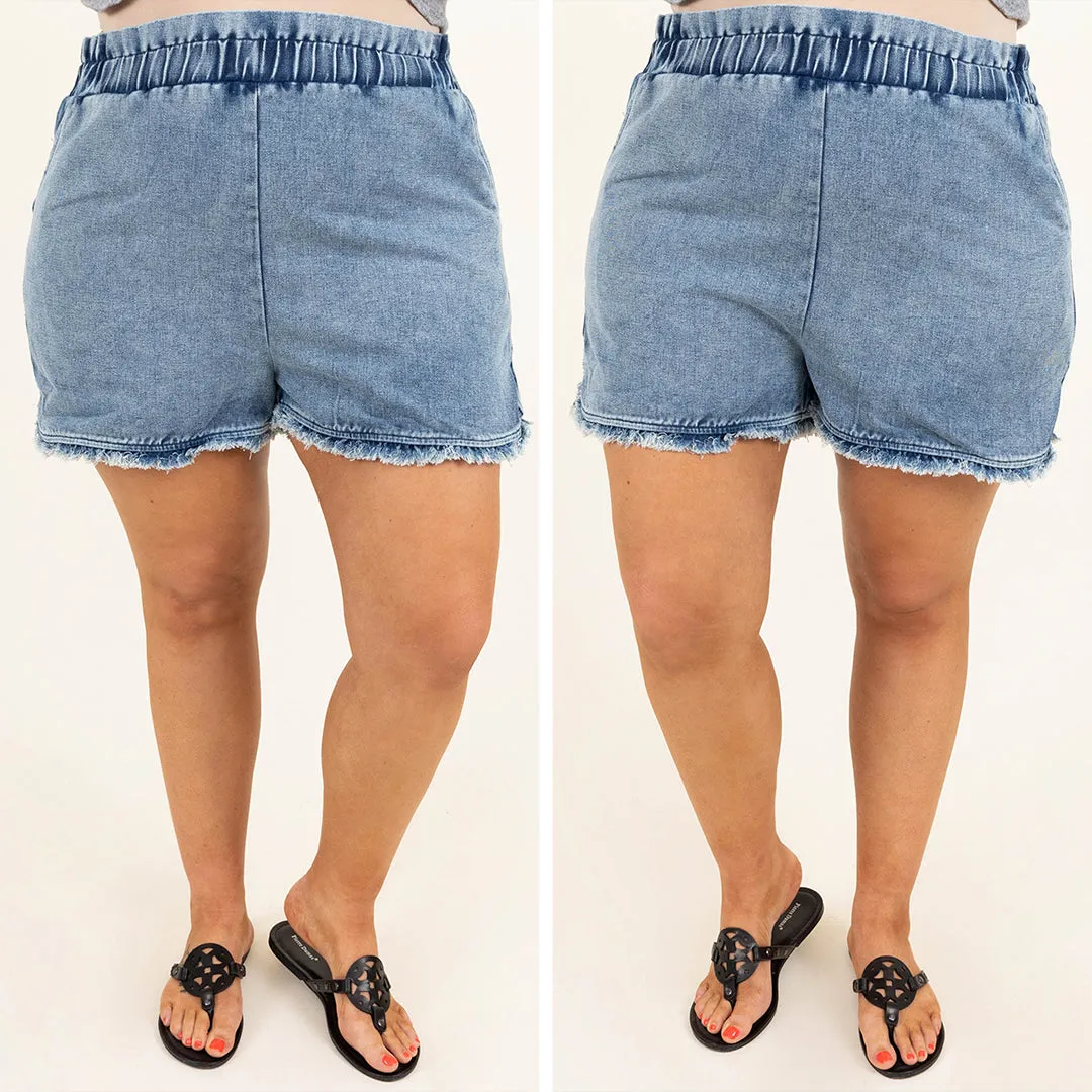 Washed Denim Farmer's Market Shorts