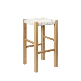 White Crossed Cuoio Nestor Stool