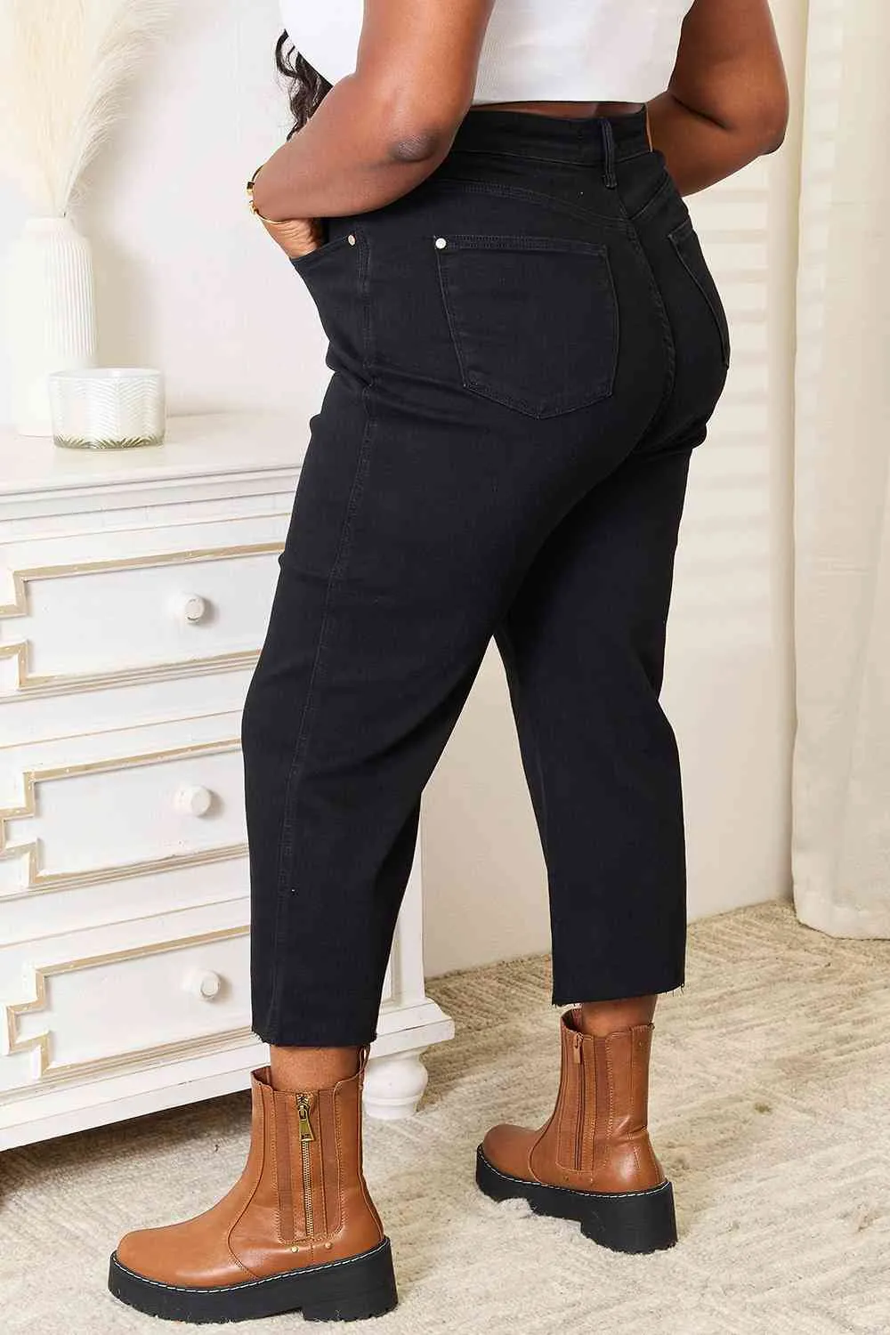 Full Size Wide Leg High Waist Jeans