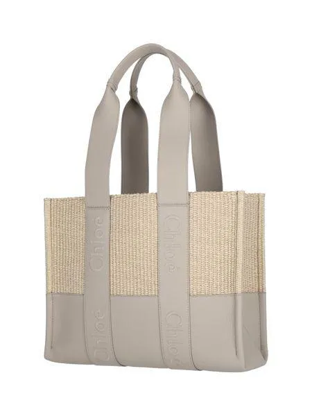 Women's Grey Leather Tote by CHLO