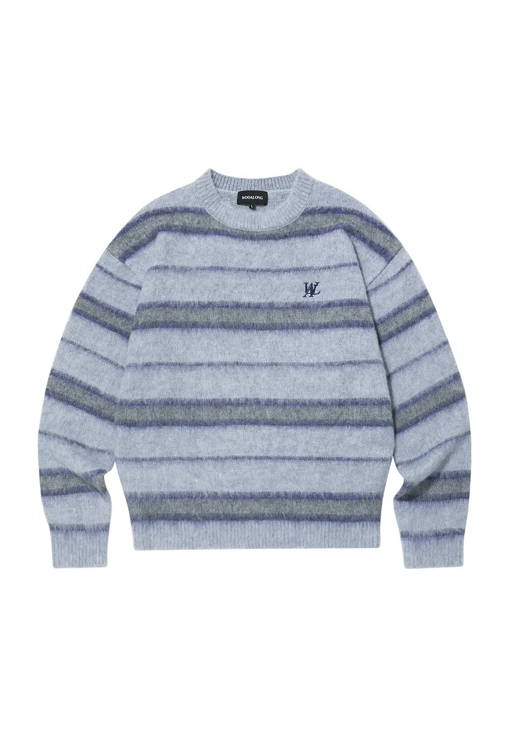 Striped U-Neck Wool Long Sleeve Street Style Top for Men and Women