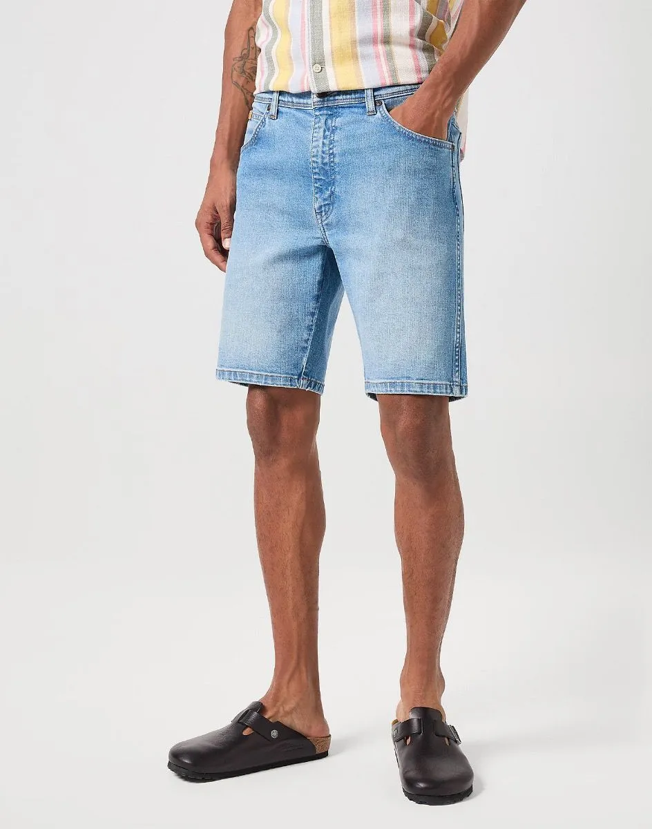 Wrangler Texas Stretch Denim Shorts Clever Grey