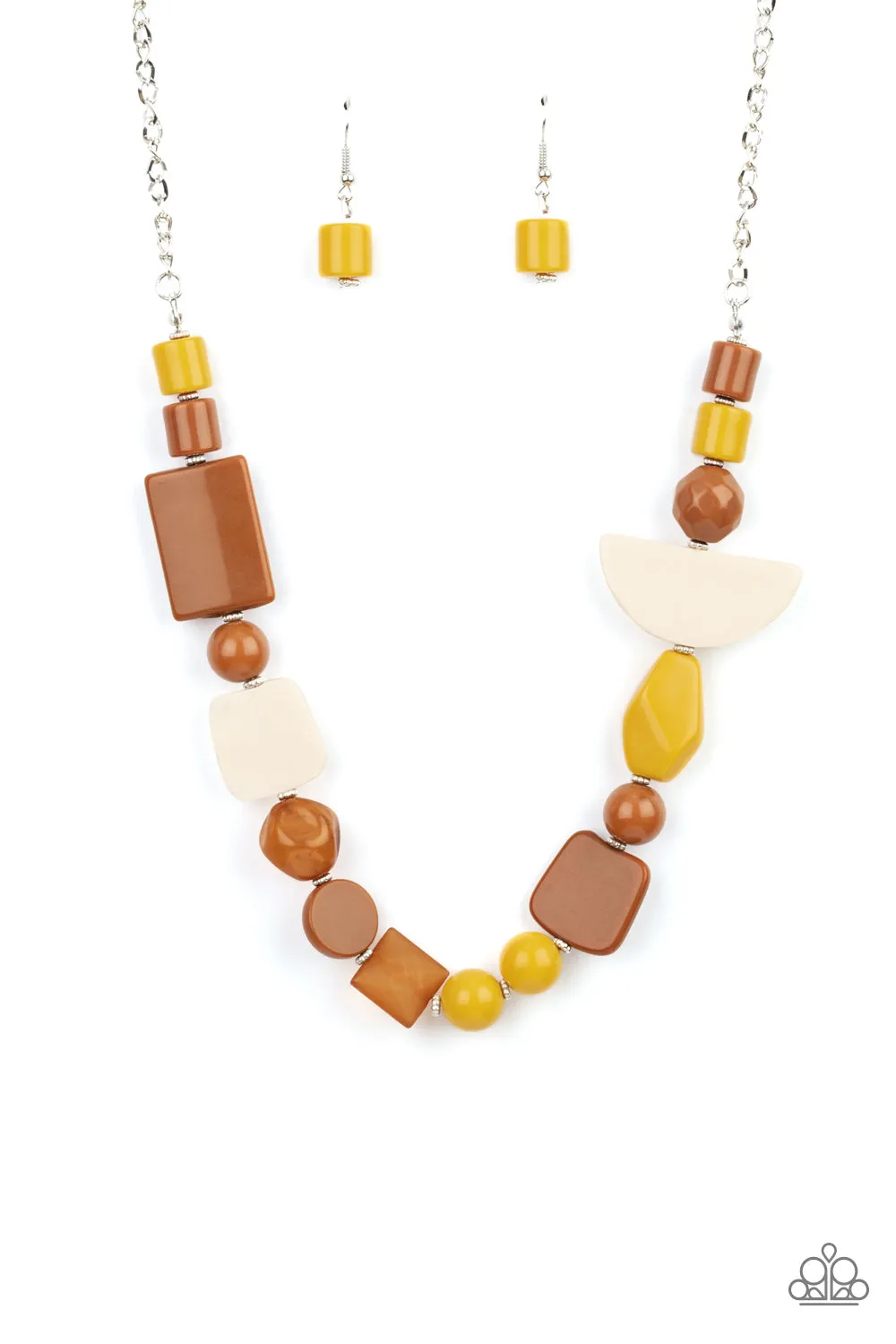 Tranquil Trendsetter Yellow Necklace